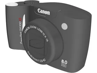 Canon SX120 IS Powershot 3D Model preview
