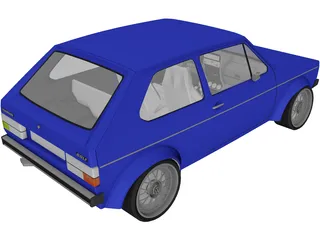 Volkswagen Golf MK1 (1978) 3D Model preview