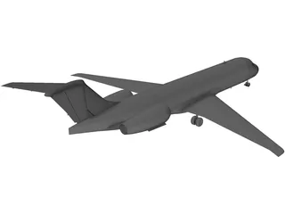 Boeing 717 3D Model preview