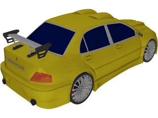 Mitsubishi Lancer Evo VII [Tuned] 3D Model preview