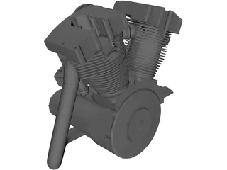 Harley Davidson Engine 3D Model preview