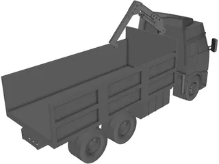 Volvo Truck 6X4 Crane 3D Model preview