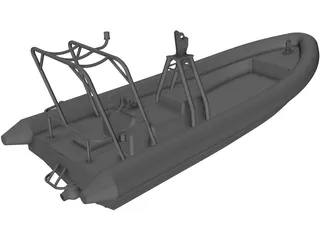 Offshore Rescue RIB 3D Model preview