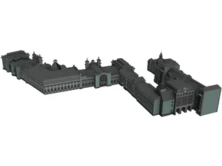 Russian Train Station in Moscow 3D Model preview