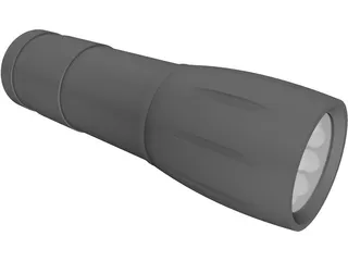 Compact LED Torch 3D Model preview