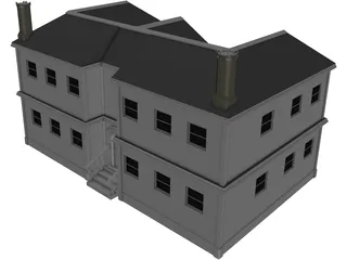 2-Story Vacation House 3D Model preview