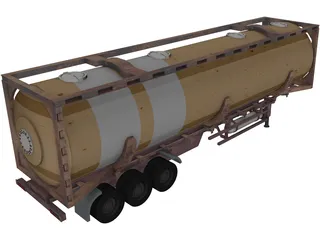 Tanker Trailer 3D Model preview