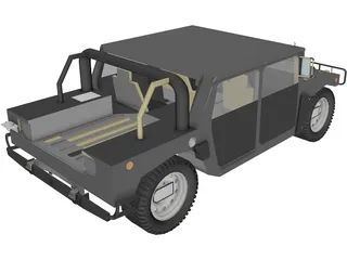 Hummer H1 SUV 3D Model preview