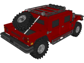 Hummer H1 SUV 3D Model preview