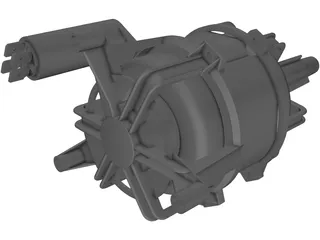 Electric Motor 3D Model preview