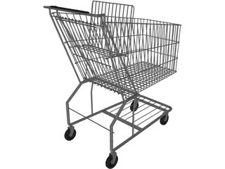 Shopping Cart 3D Model preview