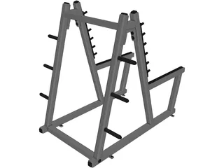 Squat Half Rack 3D Model preview