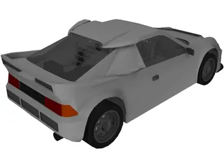 Ford RS200 Group B 3D Model preview