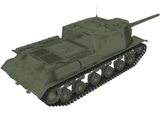 ISU-122 3D Model preview