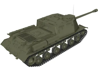 ISU-122S 3D Model preview