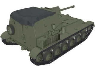 SU-76M 3D Model preview
