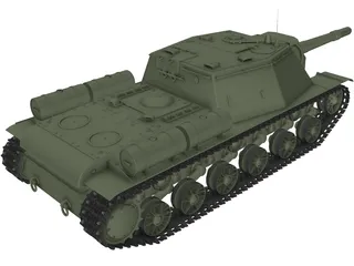 SU-152 3D Model preview