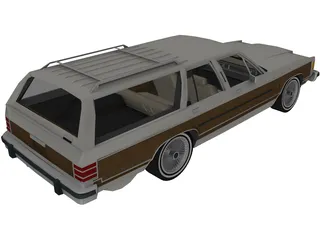 Mercury Colony Park (1986) 3D Model preview