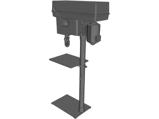 Electric Stand Drill 3D Model preview
