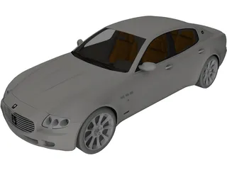 Maserati Quattroporte 3D Model preview