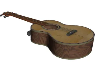 Ukulele Guitar 3D Model preview