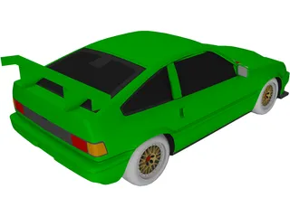 Honda CRX 3D Model preview