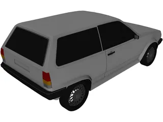 Volkswagen Polo (1986) 3D Model preview