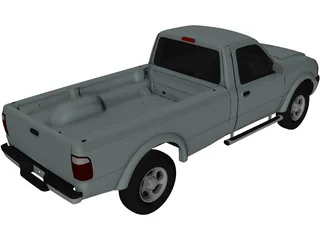 Ford Ranger Regular Cab (2001) 3D Model preview