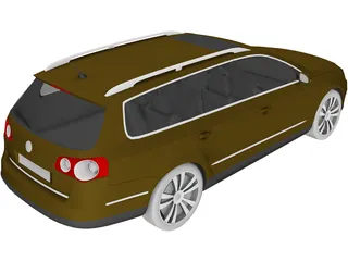 Volkswagen Passat Variant (2006) 3D Model preview