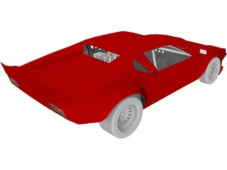 DeTomaso Pantera (1973) 3D Model preview