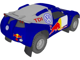 VW Touareg 3D Model preview