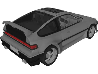 Honda CRX 3D Model preview