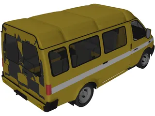 Gaz 3302 Gazel 3D Model preview
