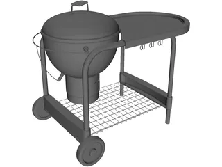 Deep Fryer BBQ Grill 3D Model preview