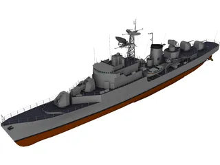 Commandant Riviere Frigate (1964) 3D Model preview