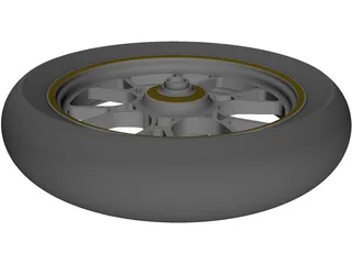 Wheel Motorcycle Front 16 Inch 3D Model preview