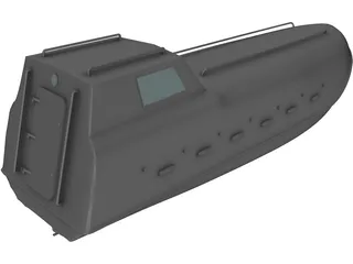 Freefall boat 3D Model preview