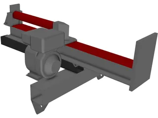 Horizontal/vertical log splitter 3D Model preview