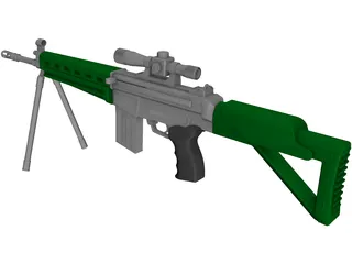H&K G3 3D Model preview