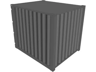 Container 10ft Shipping 3D Model preview