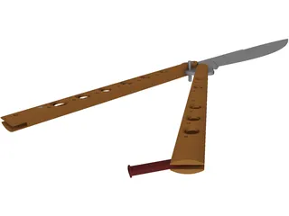 Balisong Knife 3D Model preview
