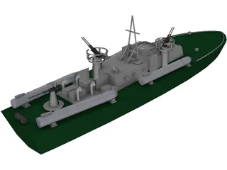 PT 109 Boat 3D Model preview