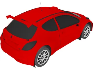 Peugeot 207 3D Model preview