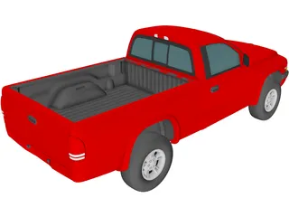 Dodge Dakota Sport Regular Cab V8 (1999) 3D Model preview