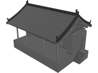 Chinese Ancient Stage 3D Model preview