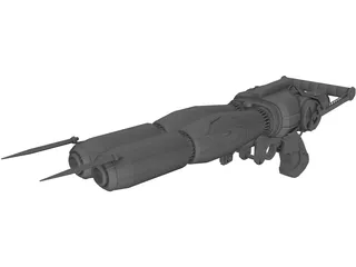 Caster Gun 3D Model preview