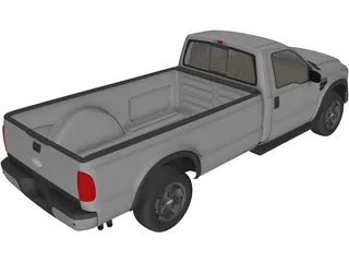 Ford F-250 Regular Cab (2009) 3D Model preview