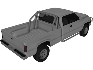 Dodge Ram Extended Cab (1996) 3D Model preview