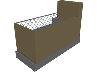 Baby Bed 3D Model preview