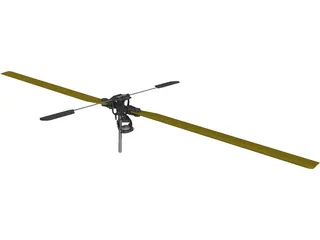 RC Rotorhead Rotorkop Raptor 30 3D Model preview